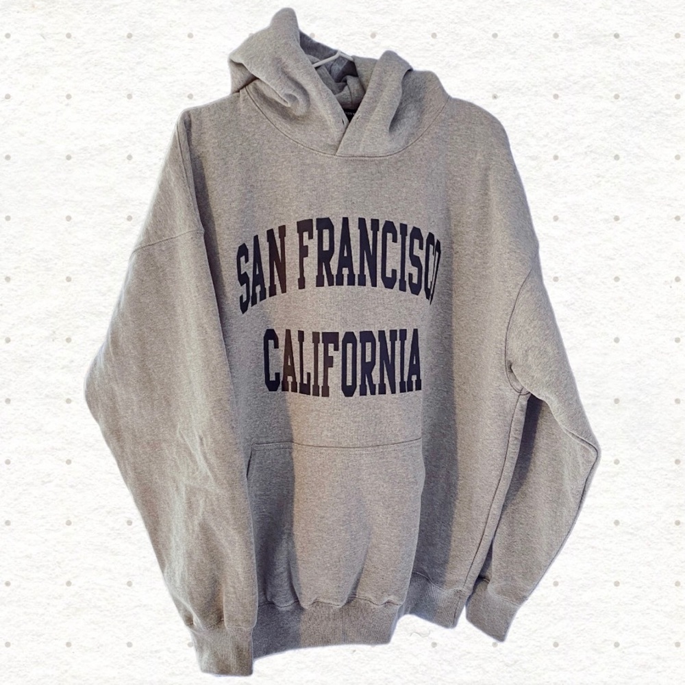 Brandy Melville Christy Gray San Francisco California Oversized Hoodie